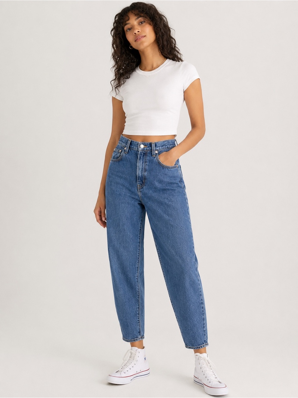 LEVI’S High Loose Taper Jeans Size 25 Medium Wash High Rise Relaxed Denim